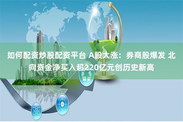 如何配资炒股配资平台 A股大涨：券商股爆发 北向资金净买入超220亿元创历史新高
