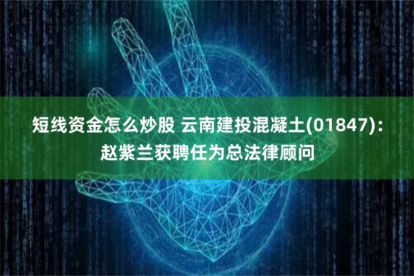 短线资金怎么炒股 云南建投混凝土(01847)：赵紫兰获聘任为总法律顾问